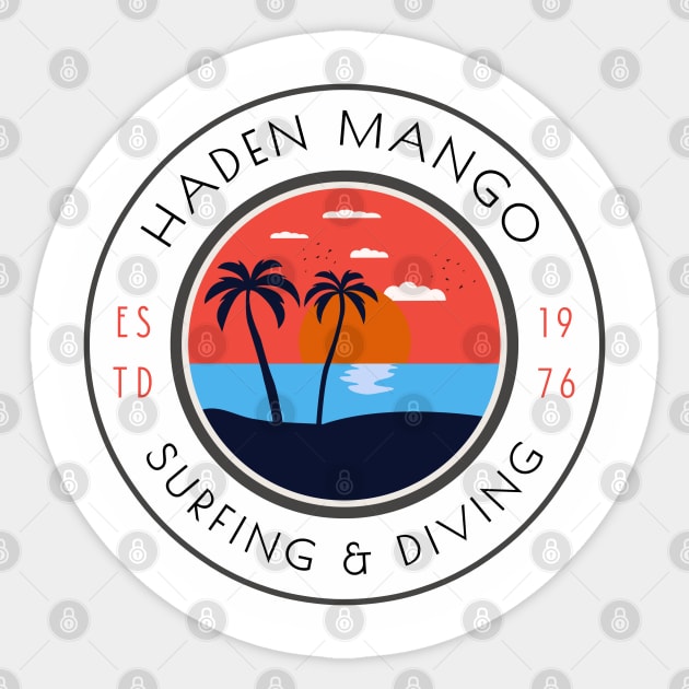 Surfing and Diving Sticker by Hayden Mango Collective 
